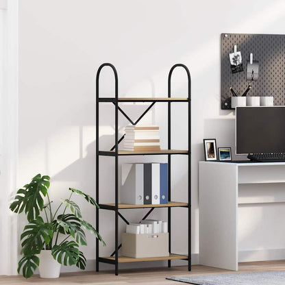 vidaXL Bookshelf 4-Tier 60 x 30 x 146 cm Engineered wood Artisan Oak