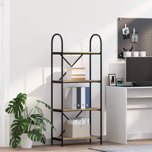 vidaXL Bookshelf 4-Tier 60 x 30 x 146 cm Engineered wood Artisan Oak