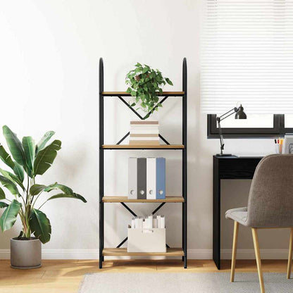 vidaXL Bookshelf 4-Tier 60 x 30 x 146 cm Engineered wood Artisan Oak