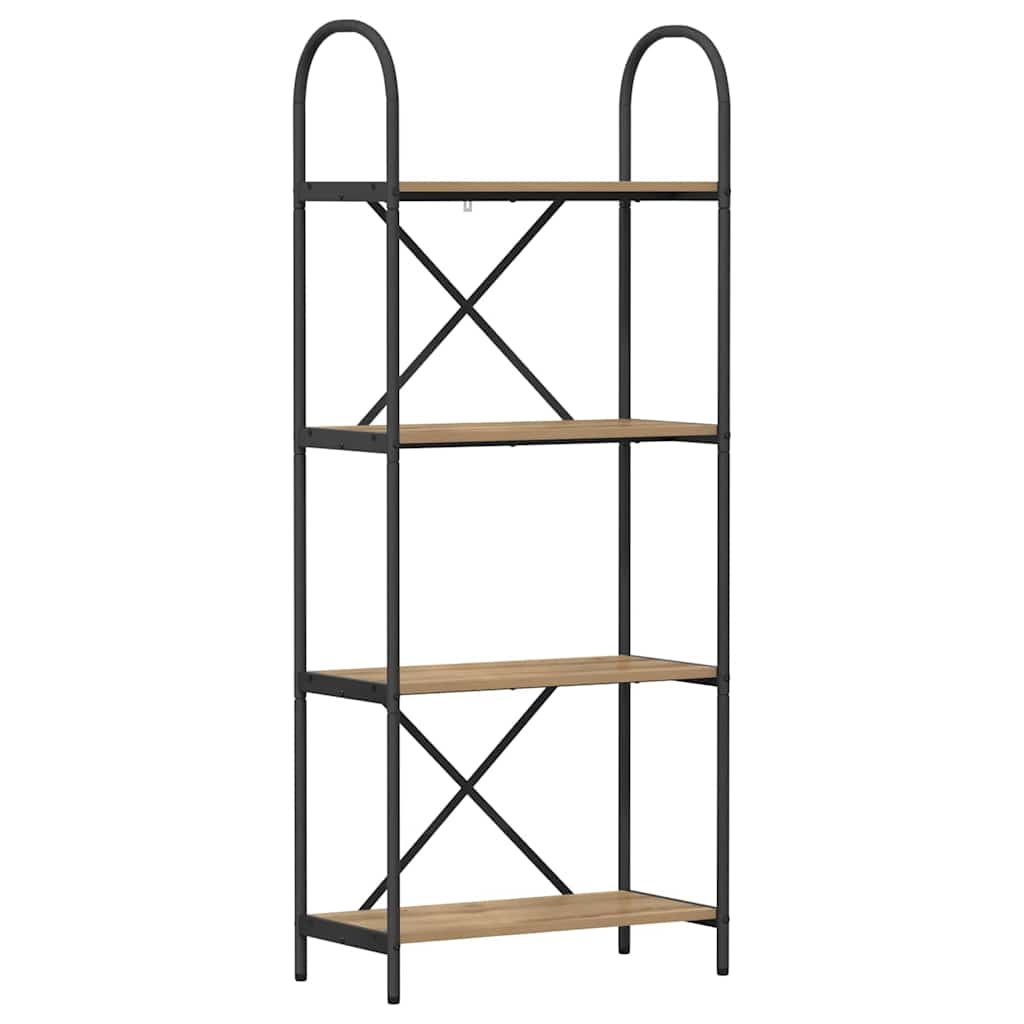 vidaXL Bookshelf 4-Tier 60 x 30 x 146 cm Engineered wood Artisan Oak