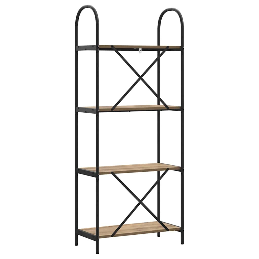 vidaXL Bookshelf 4-Tier 60 x 30 x 146 cm Engineered wood Artisan Oak