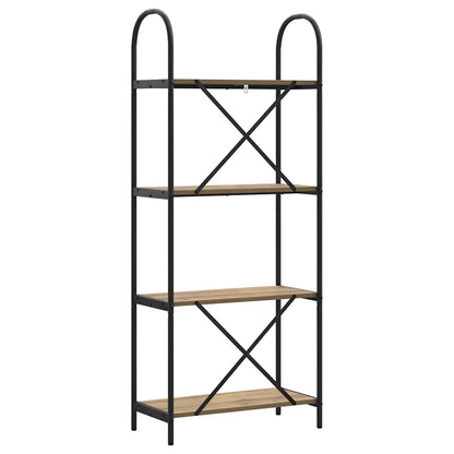 vidaXL Bookshelf 4-Tier 60 x 30 x 146 cm Engineered wood Artisan Oak