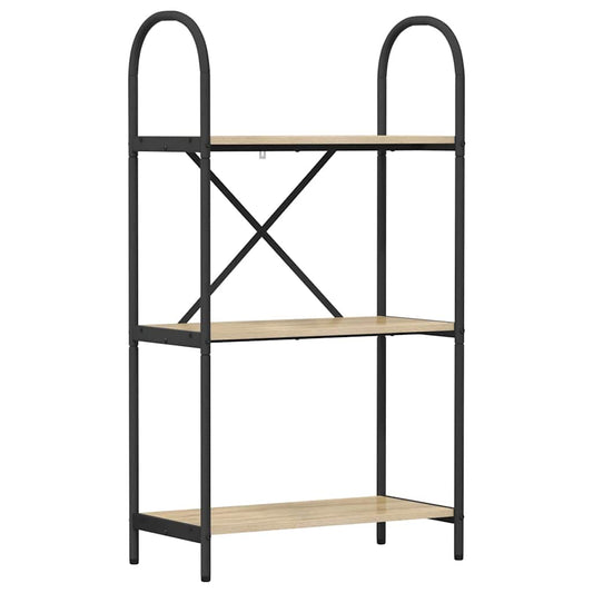 vidaXL Bookshelf 3-Tier 60 x 30 x 109 cm Engineered wood Sonoma Oak