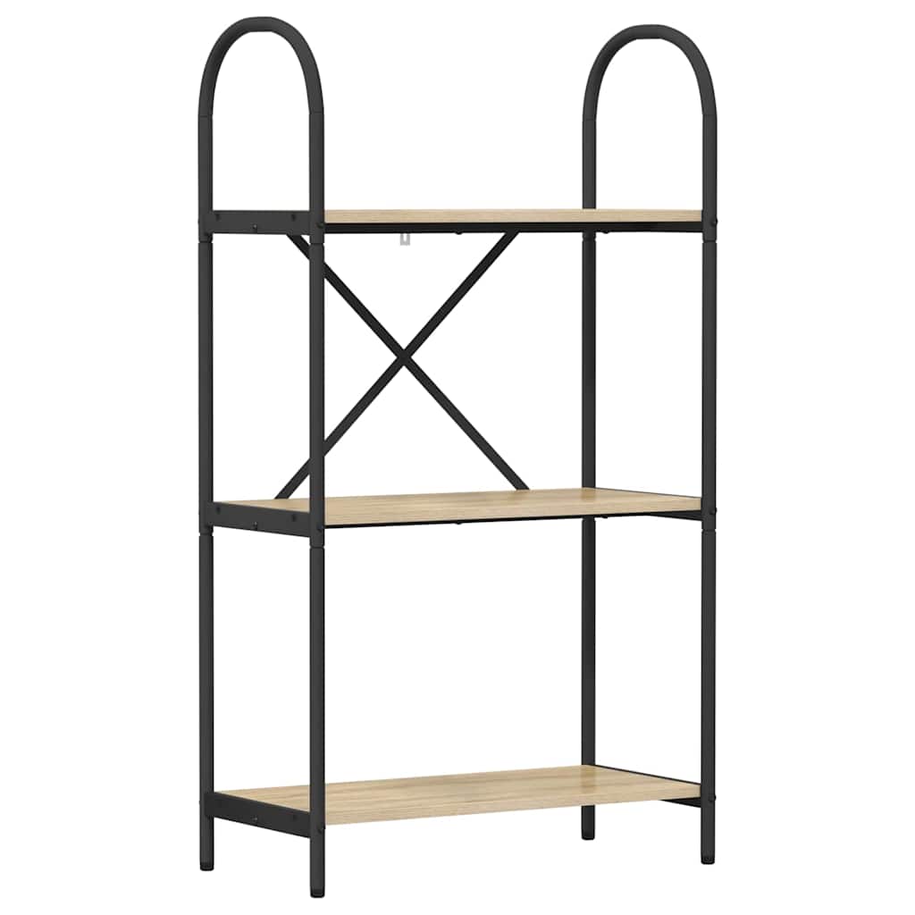 vidaXL Bookshelf 3-Tier 60 x 30 x 109 cm Engineered wood Sonoma Oak