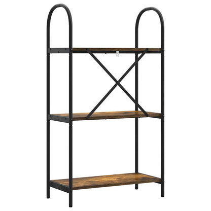 vidaXL Bookshelf 3-Tier 60 x 30 x 109 cm Engineered wood Smoked Oak