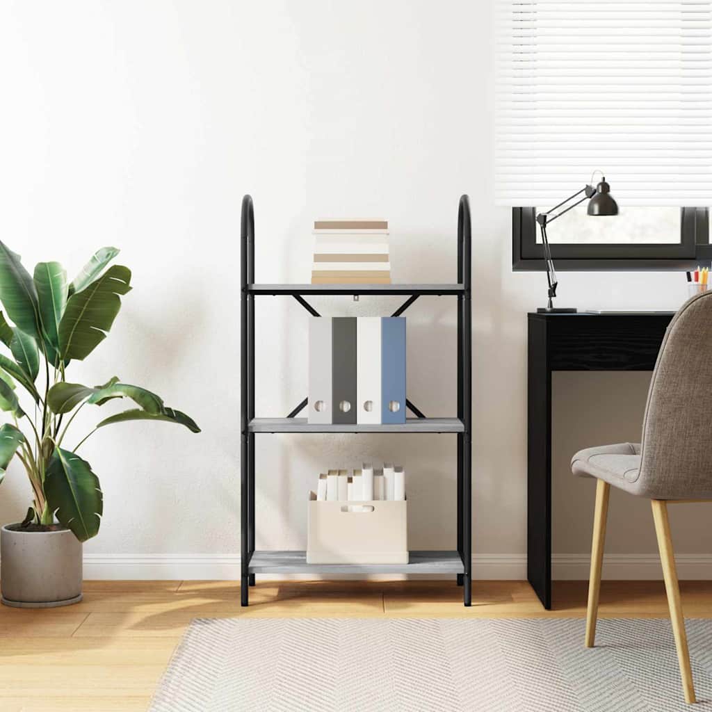 vidaXL Bookshelf Grey Sonoma 60 x 30 x 109 cm Engineered wood