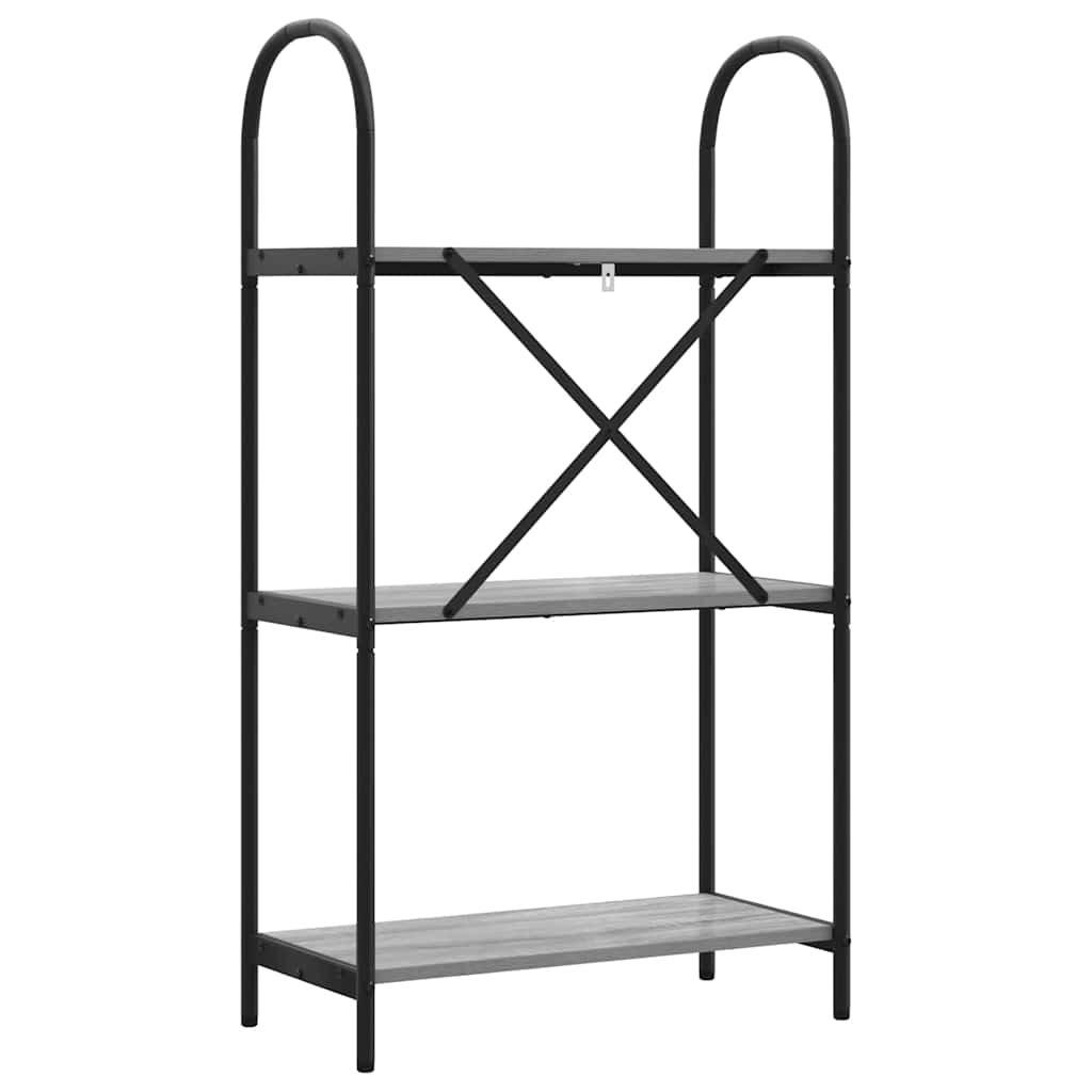 vidaXL Bookshelf Grey Sonoma 60 x 30 x 109 cm Engineered wood