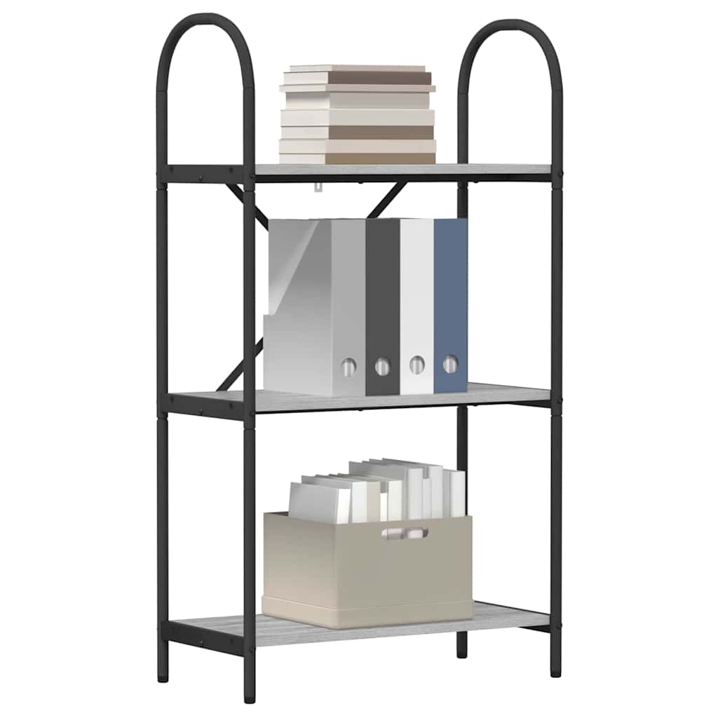 vidaXL Bookshelf Grey Sonoma 60 x 30 x 109 cm Engineered wood