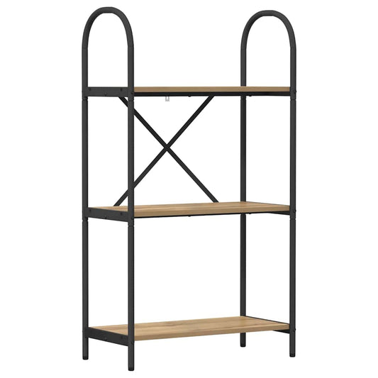 vidaXL Bookshelf 3-Tier 60 x 30 x 109 cm Engineered wood Artisan Oak