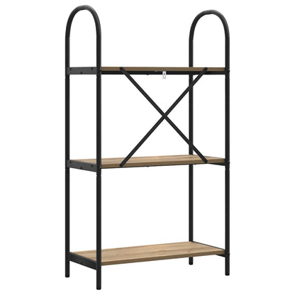 vidaXL Bookshelf 3-Tier 60 x 30 x 109 cm Engineered wood Artisan Oak