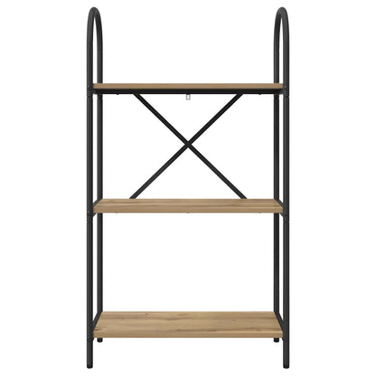 vidaXL Bookshelf 3-Tier 60 x 30 x 109 cm Engineered wood Artisan Oak