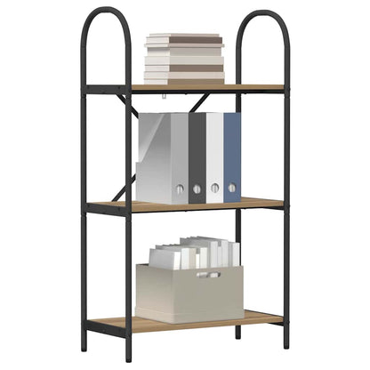 vidaXL Bookshelf 3-Tier 60 x 30 x 109 cm Engineered wood Artisan Oak