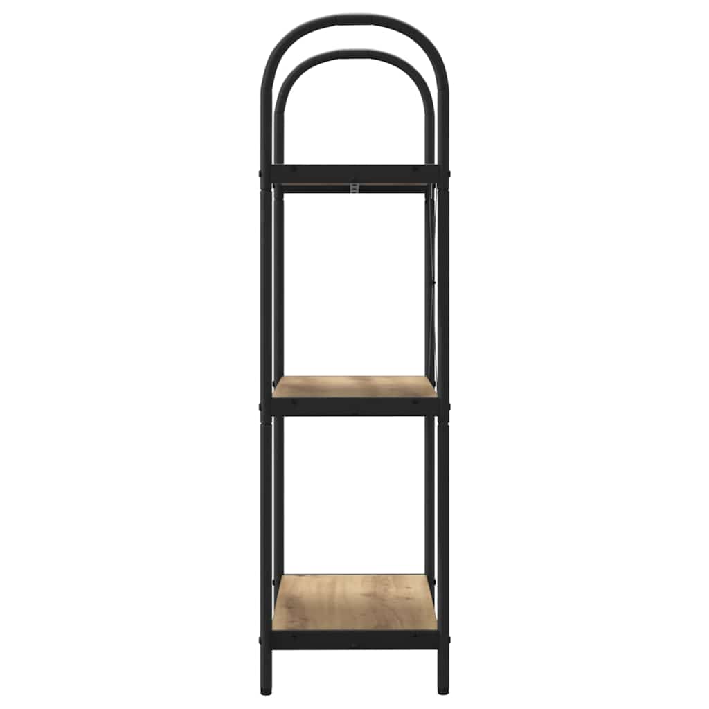 vidaXL Bookshelf 3-Tier 60 x 30 x 109 cm Engineered wood Artisan Oak