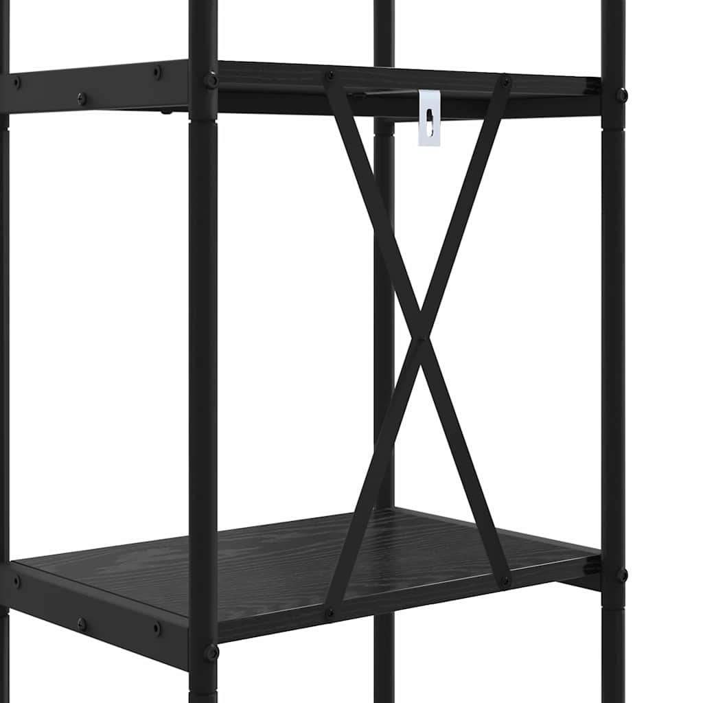 vidaXL Bookshelf Black Oak 40 x 30 x 183 cm Engineered wood