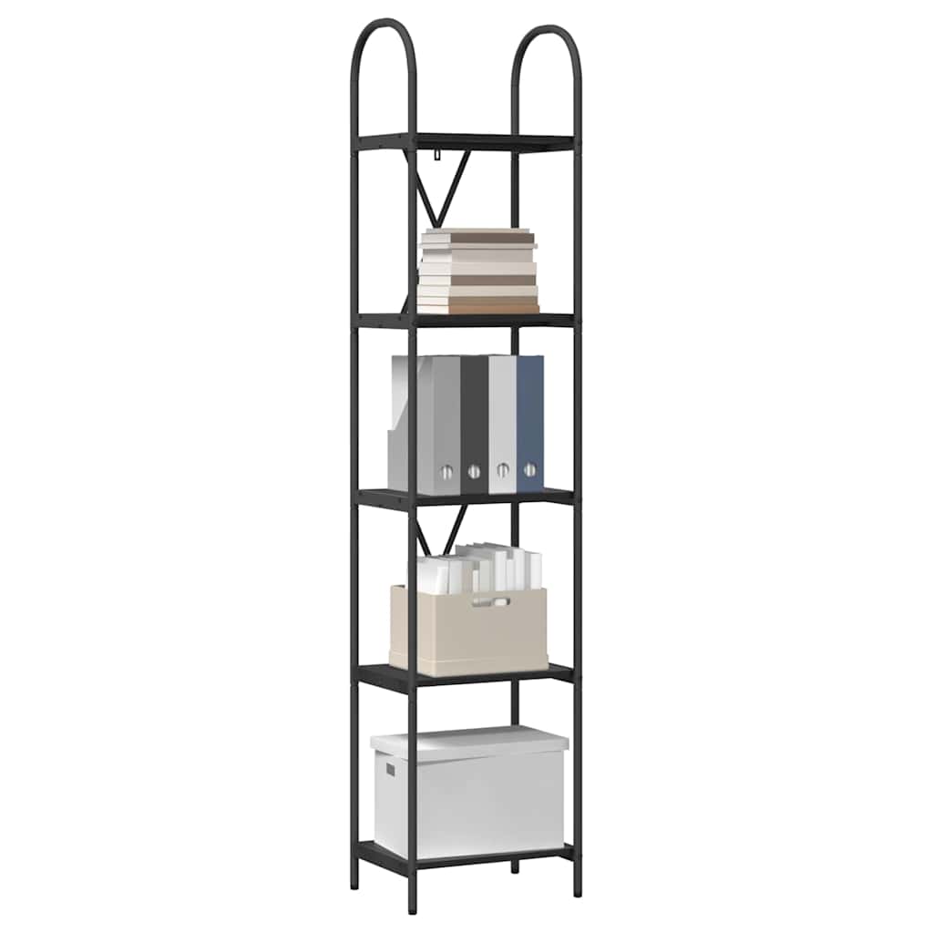 vidaXL Bookshelf Black Oak 40 x 30 x 183 cm Engineered wood