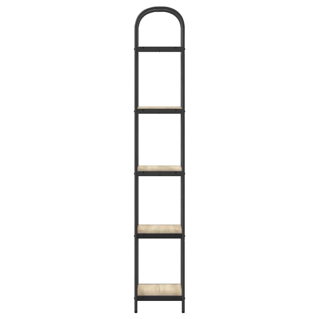 vidaXL Bookshelf 5-Tier 40 x 30 x 183 cm Engineered wood Sonoma Oak