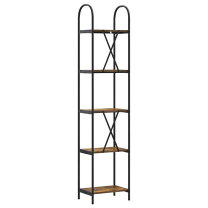 vidaXL Bookshelf Smoked Oak 40 x 30 x 183 cm Engineered wood