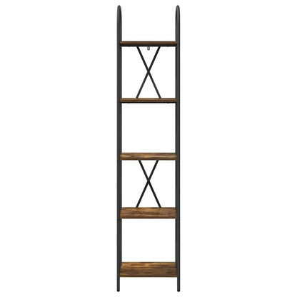 vidaXL Bookshelf Smoked Oak 40 x 30 x 183 cm Engineered wood