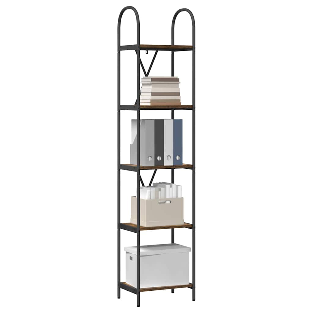 vidaXL Bookshelf Smoked Oak 40 x 30 x 183 cm Engineered wood
