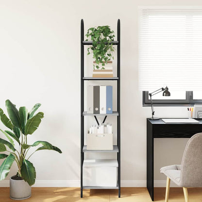 vidaXL Bookshelf 5-Tier 40 x 30 x 183 cm Engineered wood Grey Sonoma