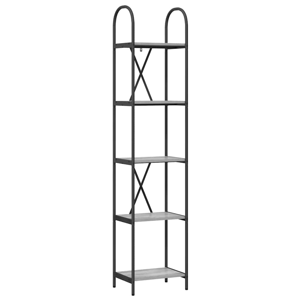 vidaXL Bookshelf Grey Sonoma 40 x 30 x 183 cm Engineered wood