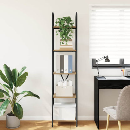 vidaXL Bookshelf 5-Tier 40 x 30 x 183 cm Engineered wood Artisan Oak