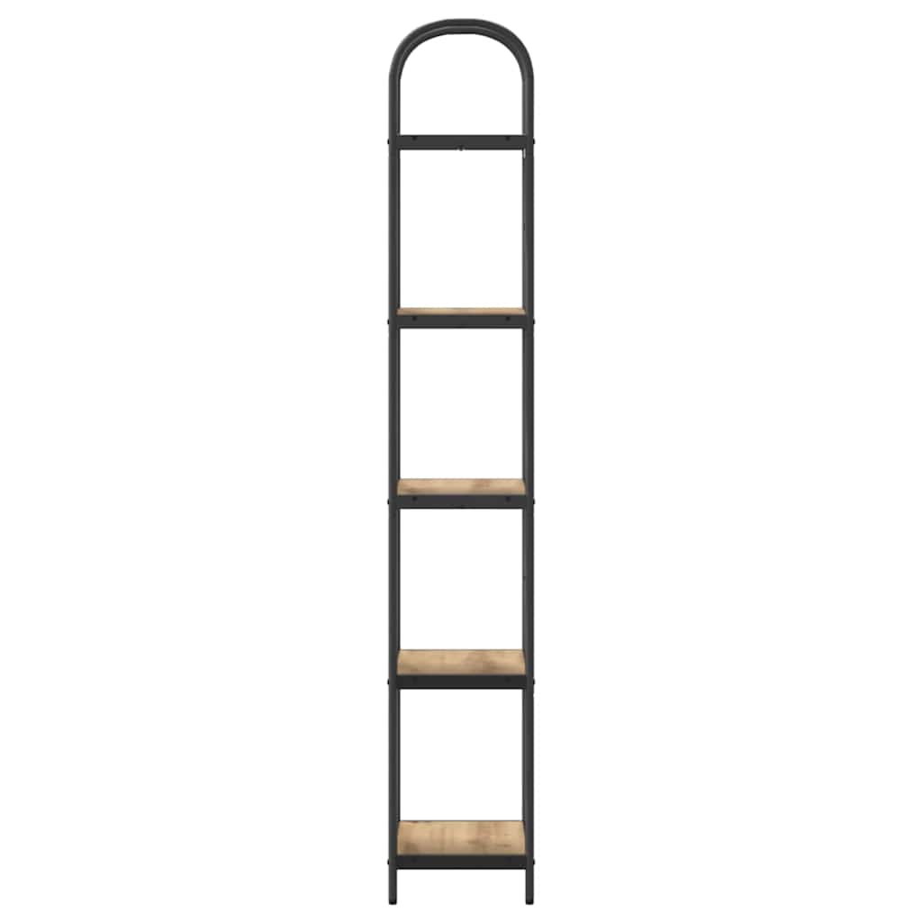 vidaXL Bookshelf 5-Tier 40 x 30 x 183 cm Engineered wood Artisan Oak