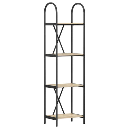 vidaXL Bookshelf 4-Tier 40 x 30 x 146 cm Engineered wood Sonoma Oak