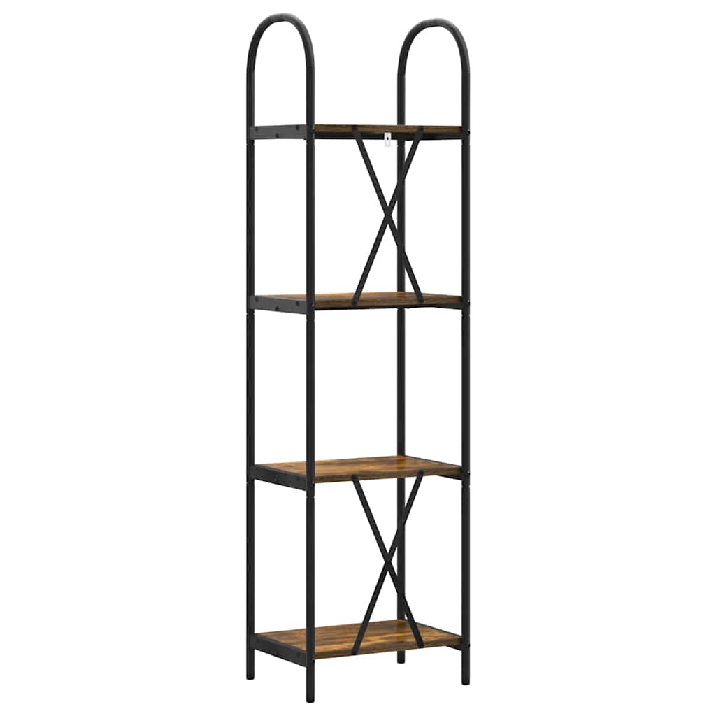 vidaXL Bookshelf Smoked Oak 40 x 30 x 146 cm Engineered wood