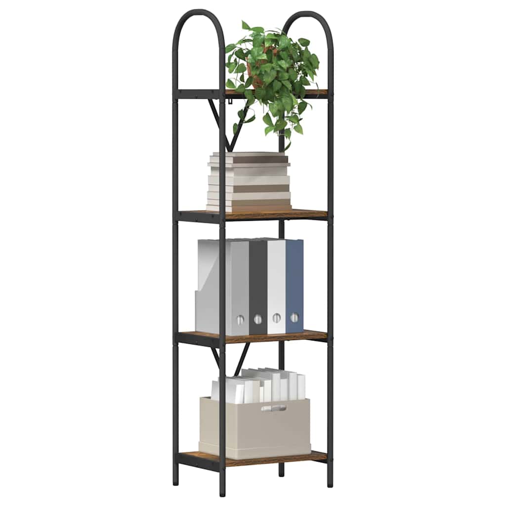 vidaXL Bookshelf Smoked Oak 40 x 30 x 146 cm Engineered wood