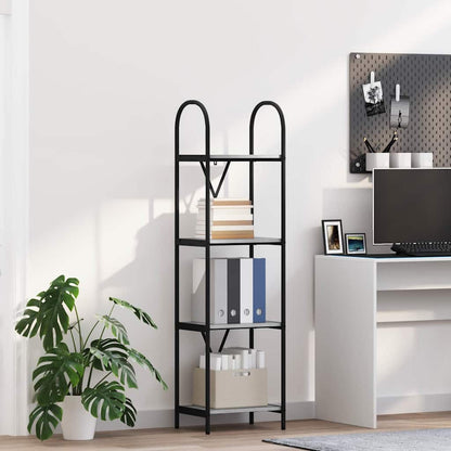 vidaXL Bookshelf 4-Tier 40 x 30 x 146 cm Engineered wood Grey Sonoma