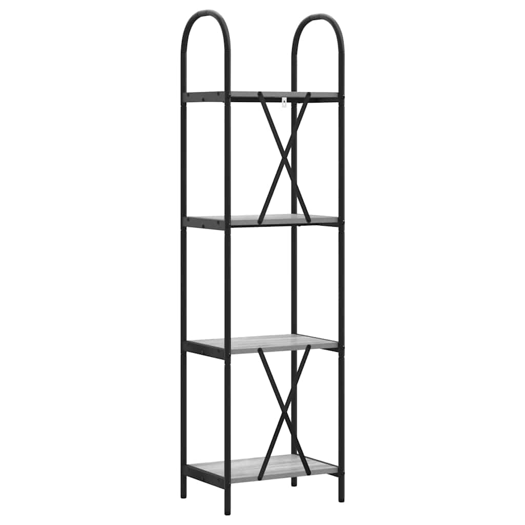 vidaXL Bookshelf Grey Sonoma 40 x 30 x 146 cm Engineered wood
