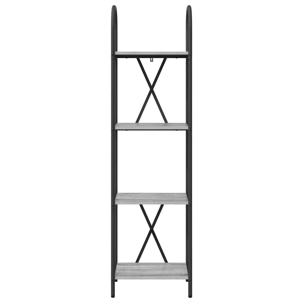 vidaXL Bookshelf Grey Sonoma 40 x 30 x 146 cm Engineered wood