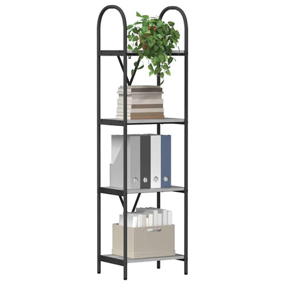 vidaXL Bookshelf 4-Tier 40 x 30 x 146 cm Engineered wood Grey Sonoma