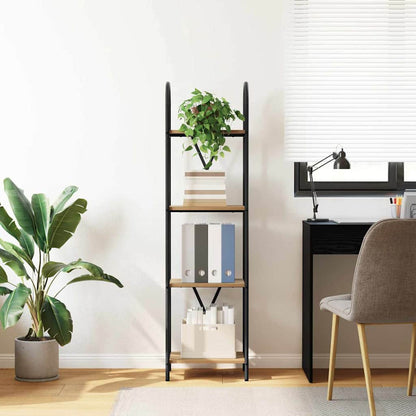 vidaXL Bookshelf 4-Tier 40 x 30 x 146 cm Engineered wood Artisan Oak
