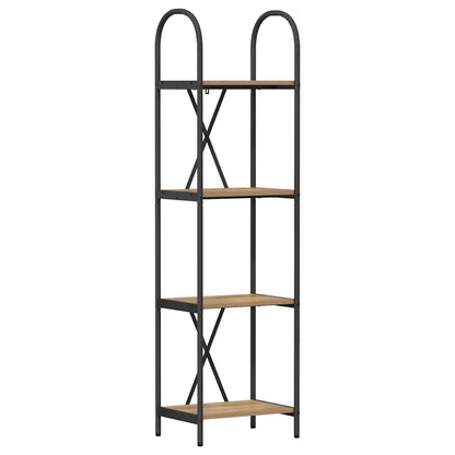 vidaXL Bookshelf 4-Tier 40 x 30 x 146 cm Engineered wood Artisan Oak
