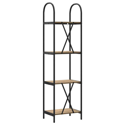 vidaXL Bookshelf 4-Tier 40 x 30 x 146 cm Engineered wood Artisan Oak