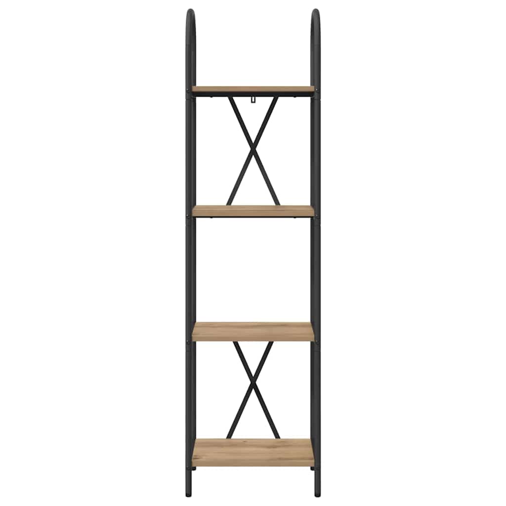 vidaXL Bookshelf 4-Tier 40 x 30 x 146 cm Engineered wood Artisan Oak