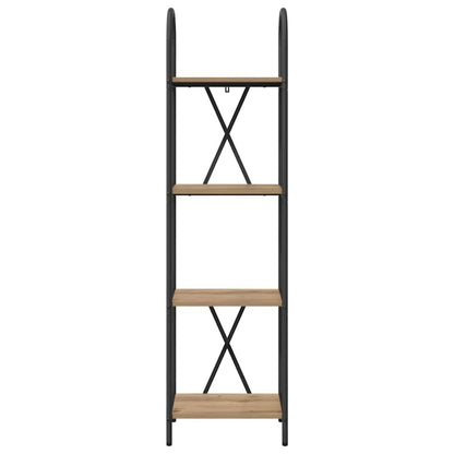 vidaXL Bookshelf 4-Tier 40 x 30 x 146 cm Engineered wood Artisan Oak