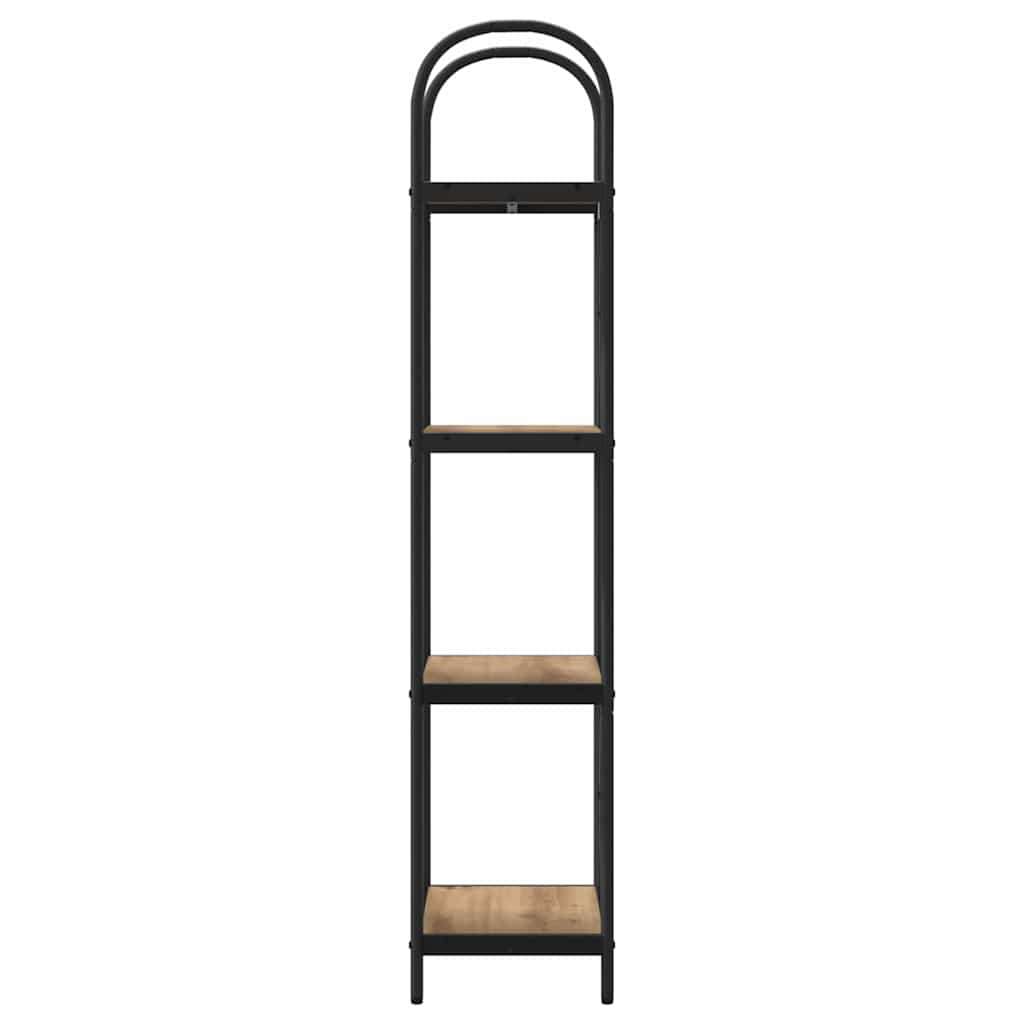vidaXL Bookshelf 4-Tier 40 x 30 x 146 cm Engineered wood Artisan Oak