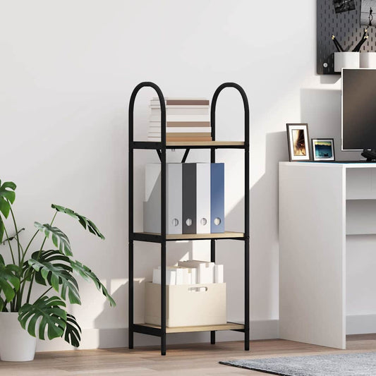 vidaXL Bookshelf 3-Tier 40 x 30 x 109 cm Engineered wood Sonoma Oak