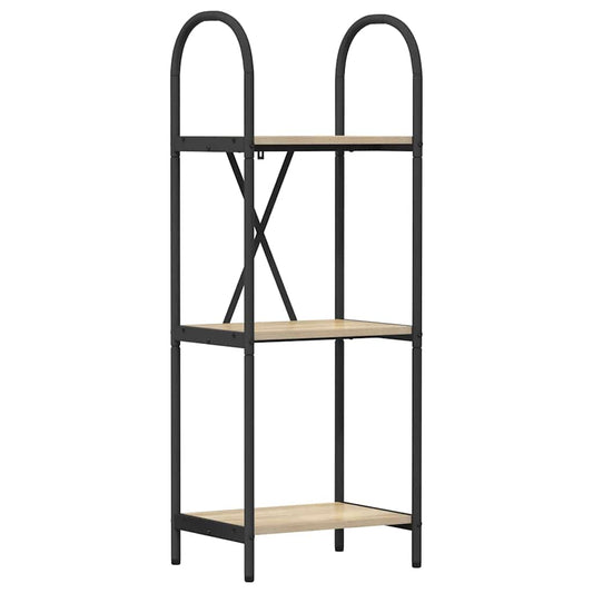 vidaXL Bookshelf 3-Tier 40 x 30 x 109 cm Engineered wood Sonoma Oak