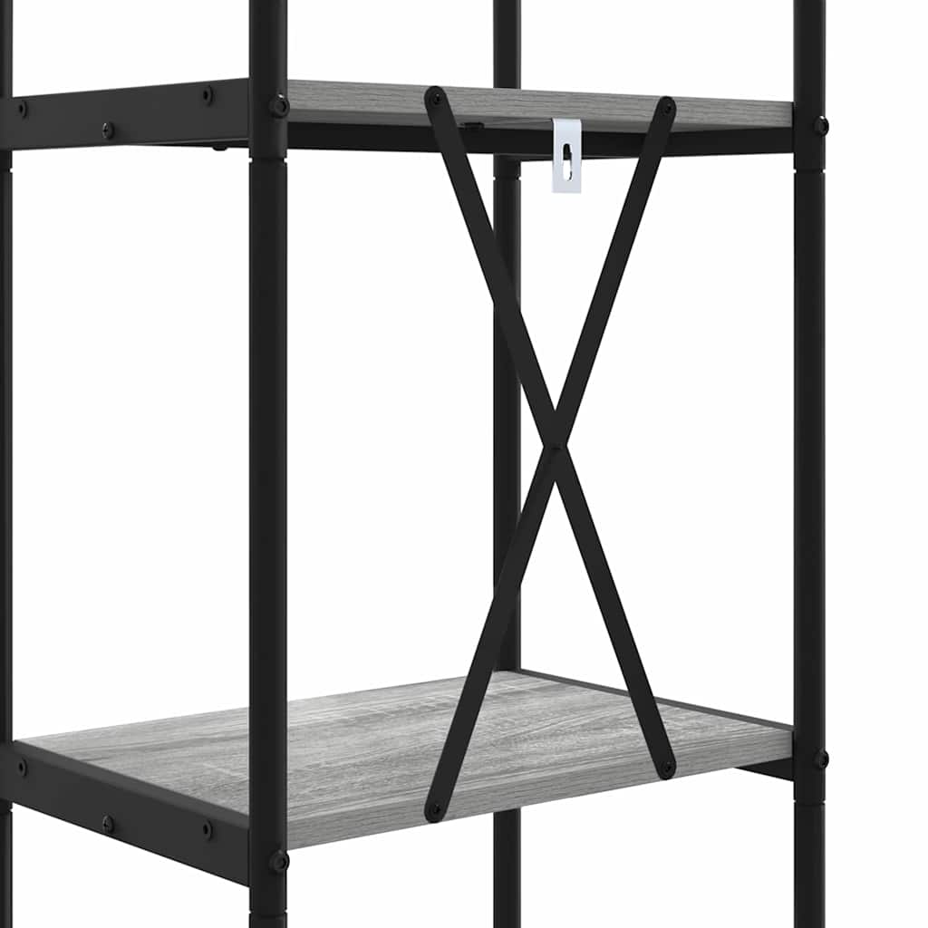 vidaXL Bookshelf Grey Sonoma 40 x 30 x 109 cm Engineered wood