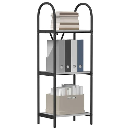 vidaXL Bookshelf 3-Tier 40 x 30 x 109 cm Engineered wood Grey Sonoma