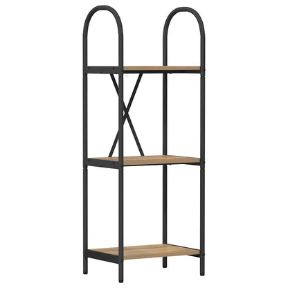 vidaXL Bookshelf 3-Tier 40 x 30 x 109 cm Engineered wood Artisan Oak