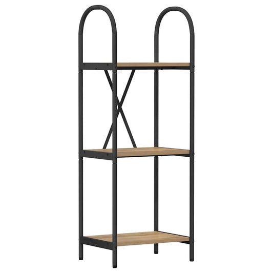 vidaXL Bookshelf 3-Tier 40 x 30 x 109 cm Engineered wood Artisan Oak