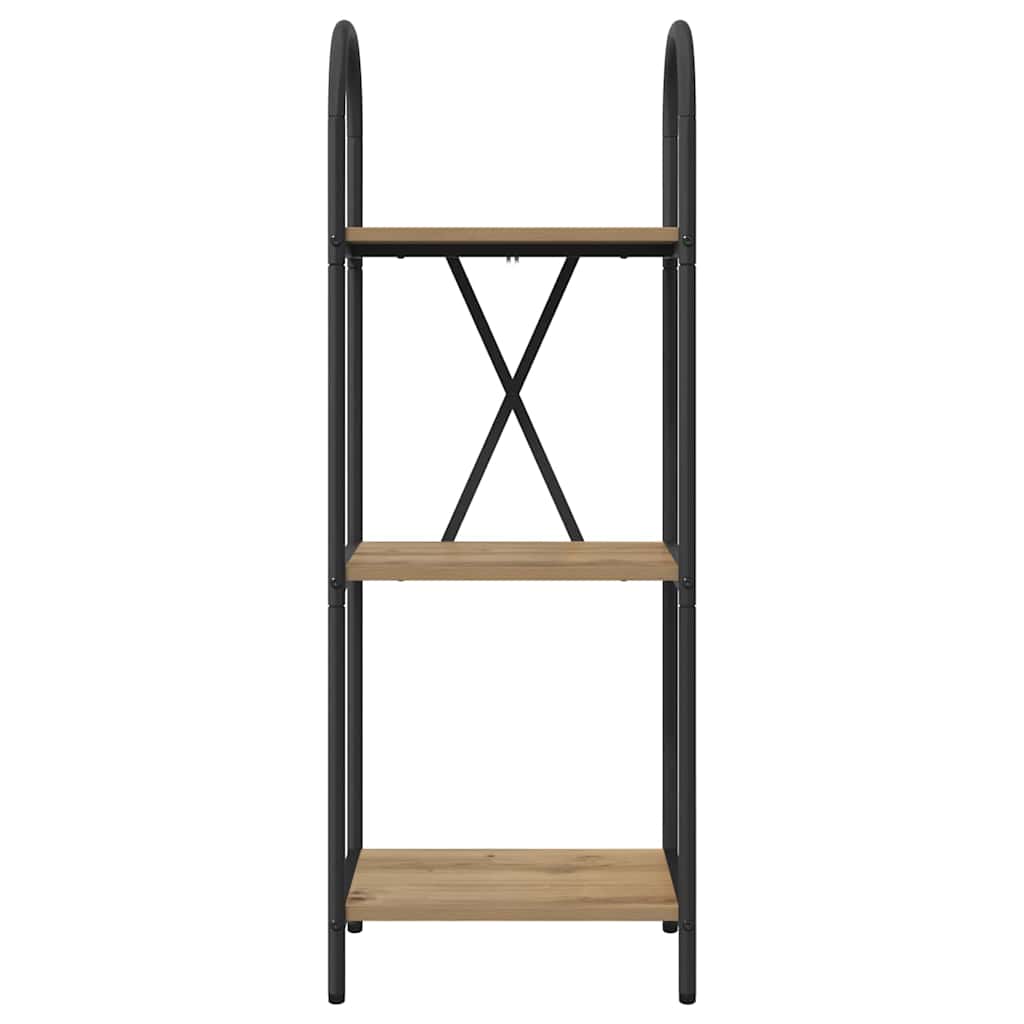 vidaXL Bookshelf 3-Tier 40 x 30 x 109 cm Engineered wood Artisan Oak