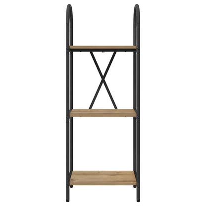 vidaXL Bookshelf 3-Tier 40 x 30 x 109 cm Engineered wood Artisan Oak