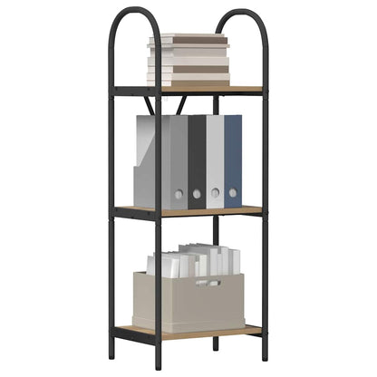 vidaXL Bookshelf 3-Tier 40 x 30 x 109 cm Engineered wood Artisan Oak