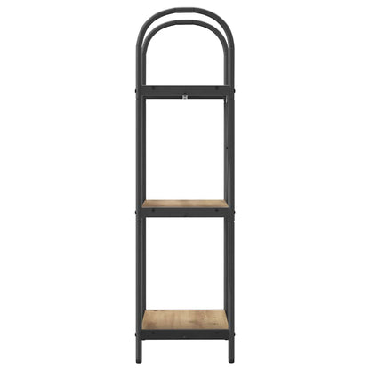 vidaXL Bookshelf 3-Tier 40 x 30 x 109 cm Engineered wood Artisan Oak